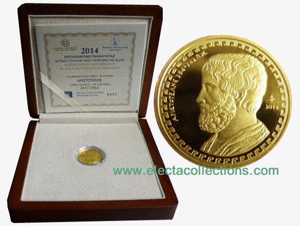 Grecia - 200 Euro oro FS, ARISTOTELE, 2014
